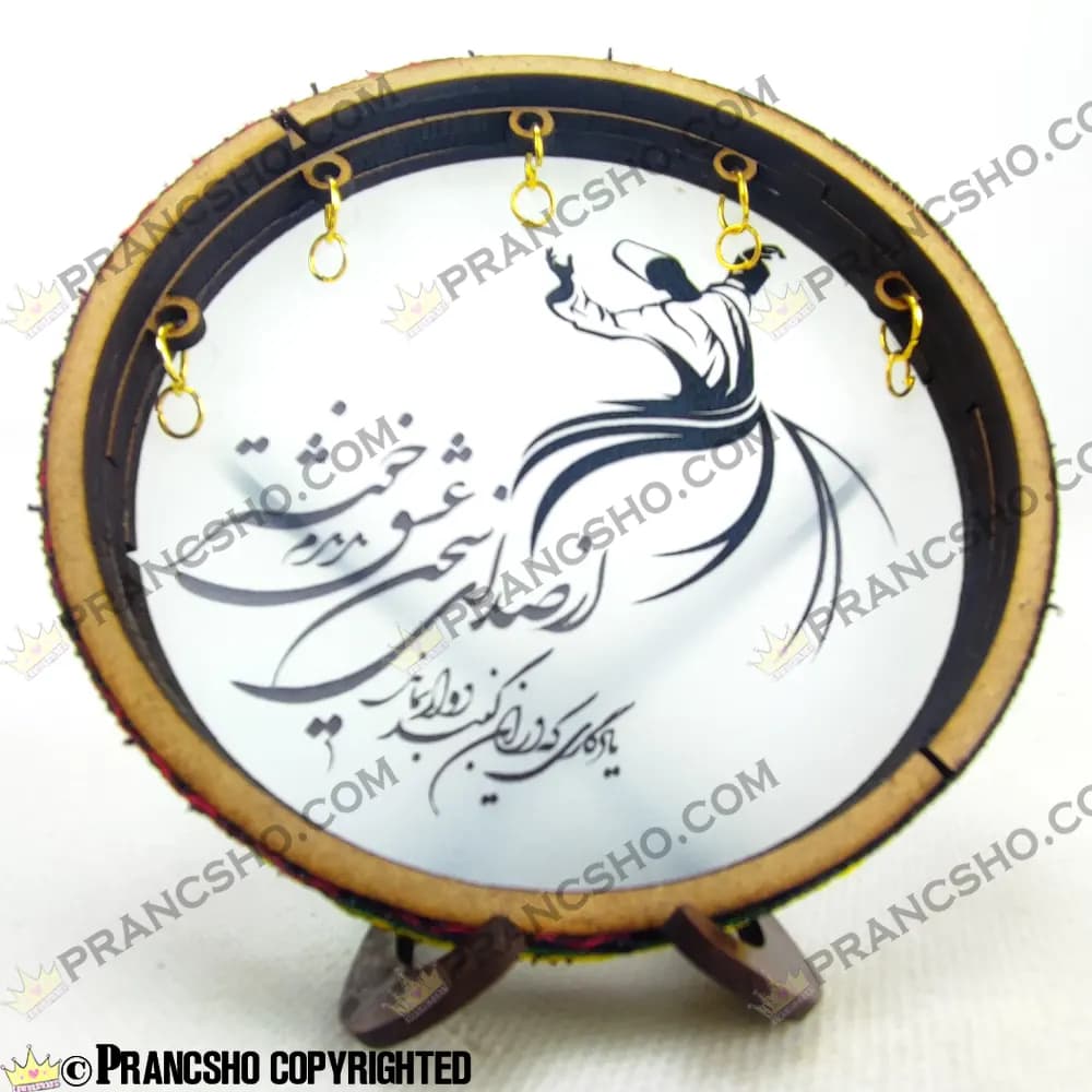 دکوری ساز دَف (داریه) چوبی کوچک — تصویر ۸