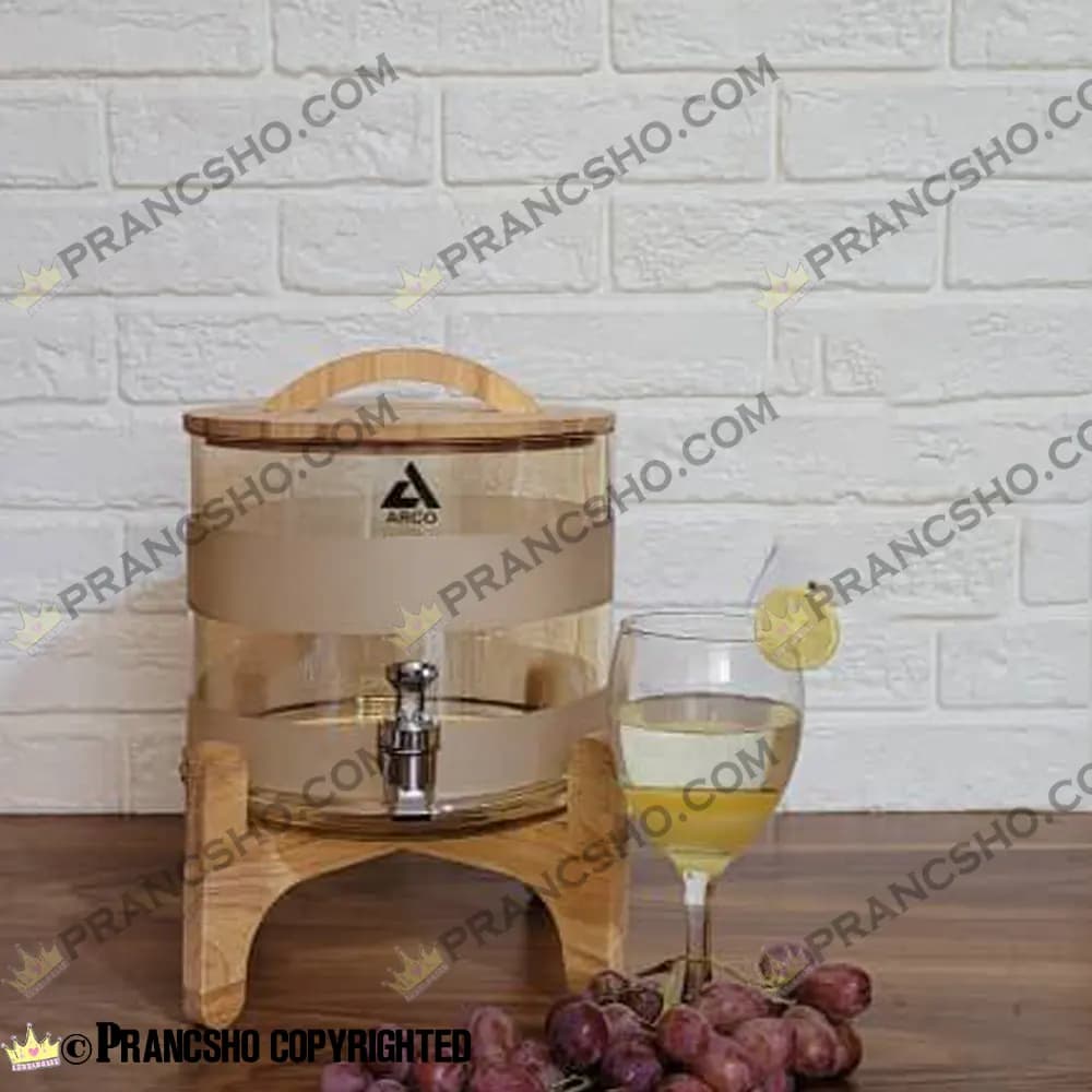 کلمن شیشه ای استوانه ای شیشه شامپاینی مات طرح مایورکات — تصویر ۸