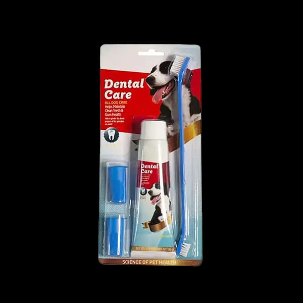 ست مسواک دوطرفه و انگشتی با خمیر دندان سگ و گربه Dental Care
