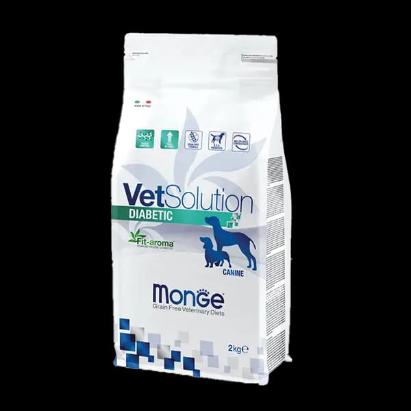 غذای خشک درمانی سگ‌های دیابتی مونژه با طعم مرغ Monge VetSolution Diabetic وزن 2 کیلوگرم