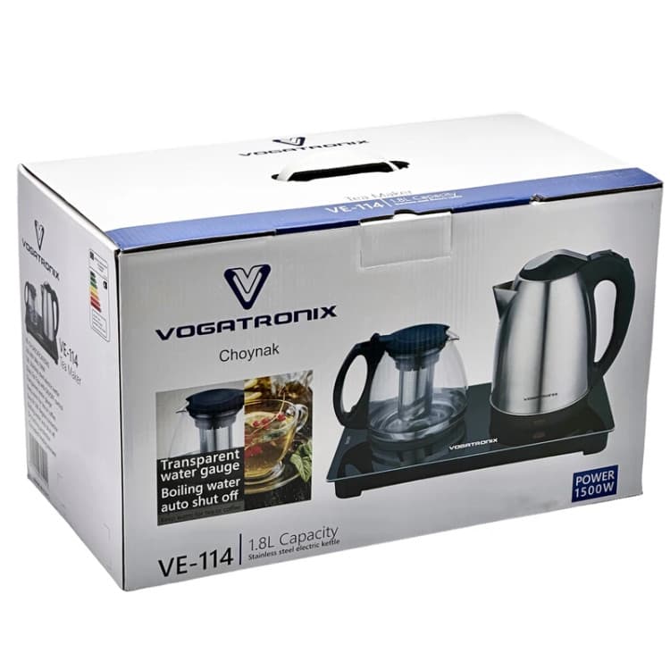 چای ساز وگاترونیکس VE114؛ کتری استیل ۲ لیتری — تصویر ۳