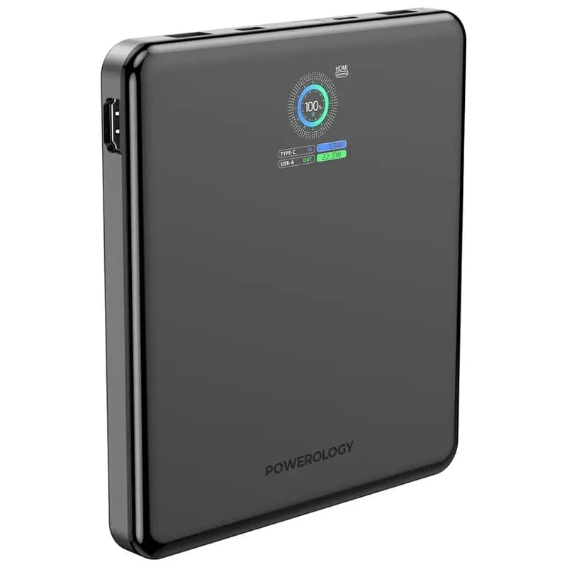 پاوربانک پاورولوجی VoltStream 100W مدل PPBCHA89BK ظرفیت 20000 میلی‌آمپر ساعت