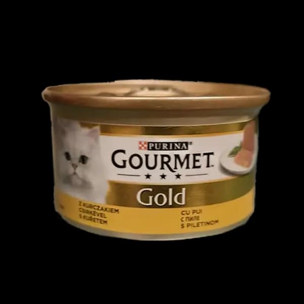 کنسرو غذای گربه گورمت با طعم گوشت بوقلمون Gourmet Gold وزن ۸۵ گرم