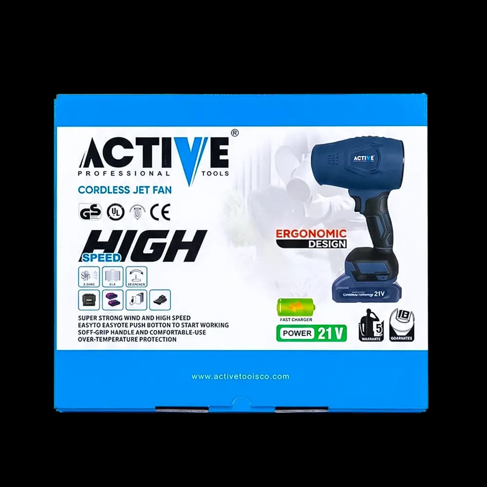 جت فن شارژی 21 ولت 3 آمپر اکتیو مدل AC-3225 — تصویر ۳