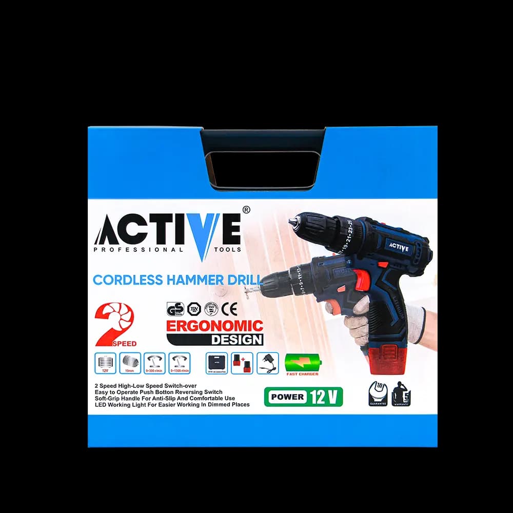 دریل شارژی 12 ولت چکشی دو باتری همراه کیف BMC اکتیو مدل AC-3222BM — تصویر ۵