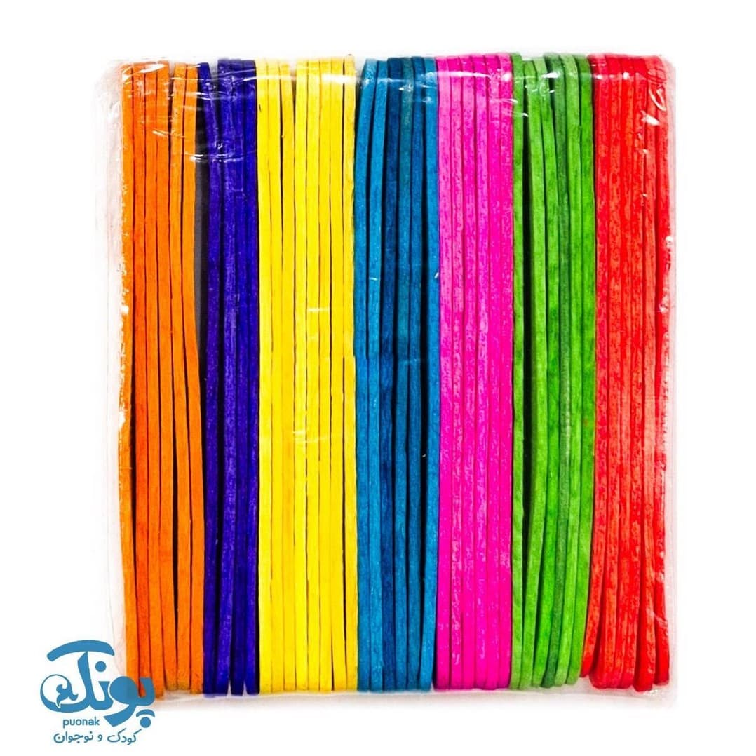 چوب بستنی رنگی رنگی الف