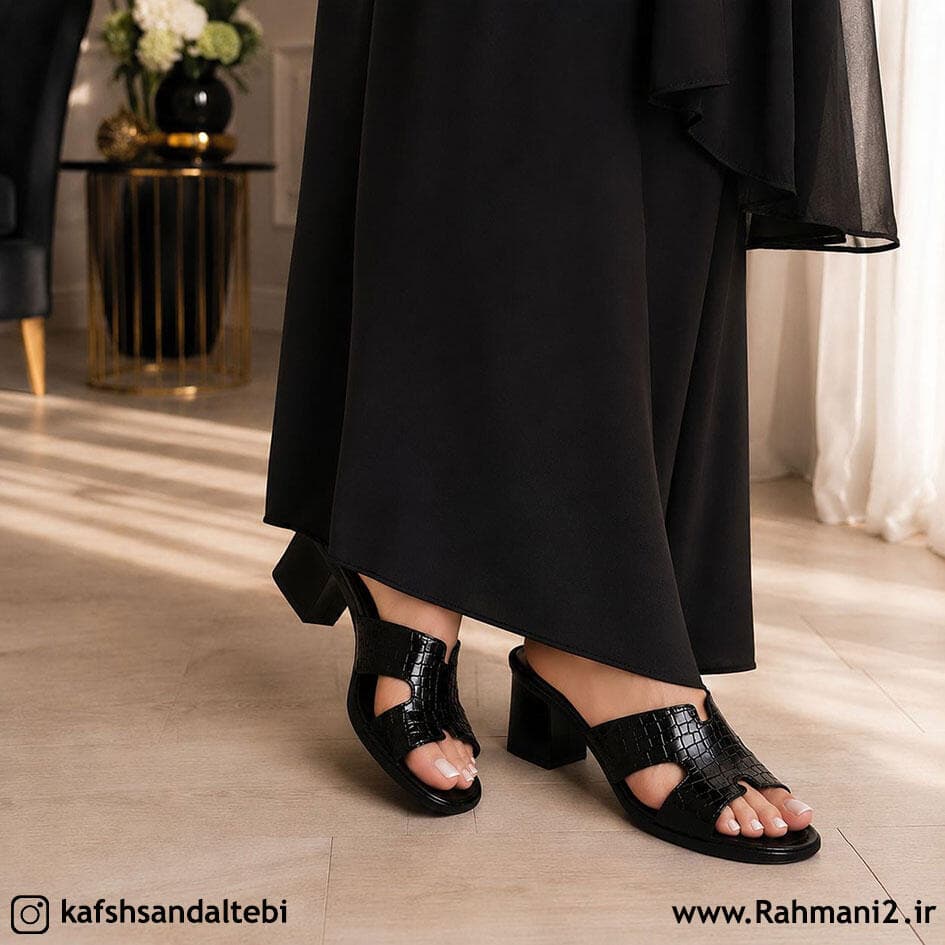 دمپایی پاشنه دار زنانه سیمرغ مدل هرمس