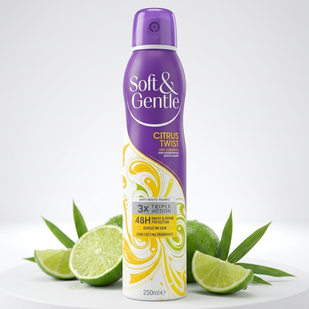 اسپری پودری زنانه سافت اند جنتل Soft & Gentle Citrus Twist — تصویر ۲