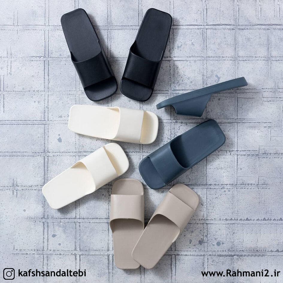 دمپایی حمام مردانه زیتون مدل توکیو