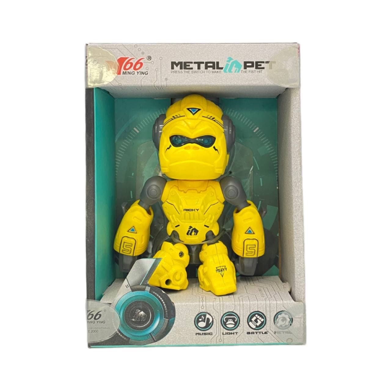 ربات جنگی موزیکال مدل Metal Pet زرد