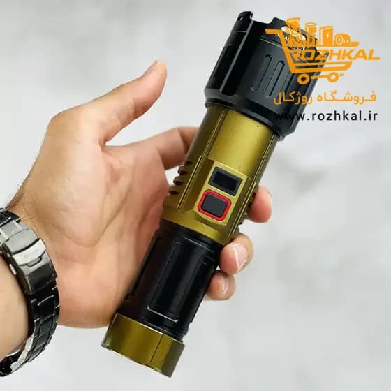 چراغ قوه پرقدرت اسمال سان مدل ZY-T305 با باتری 8800 و برد 800 متری اصلی و اورجینال — تصویر ۲