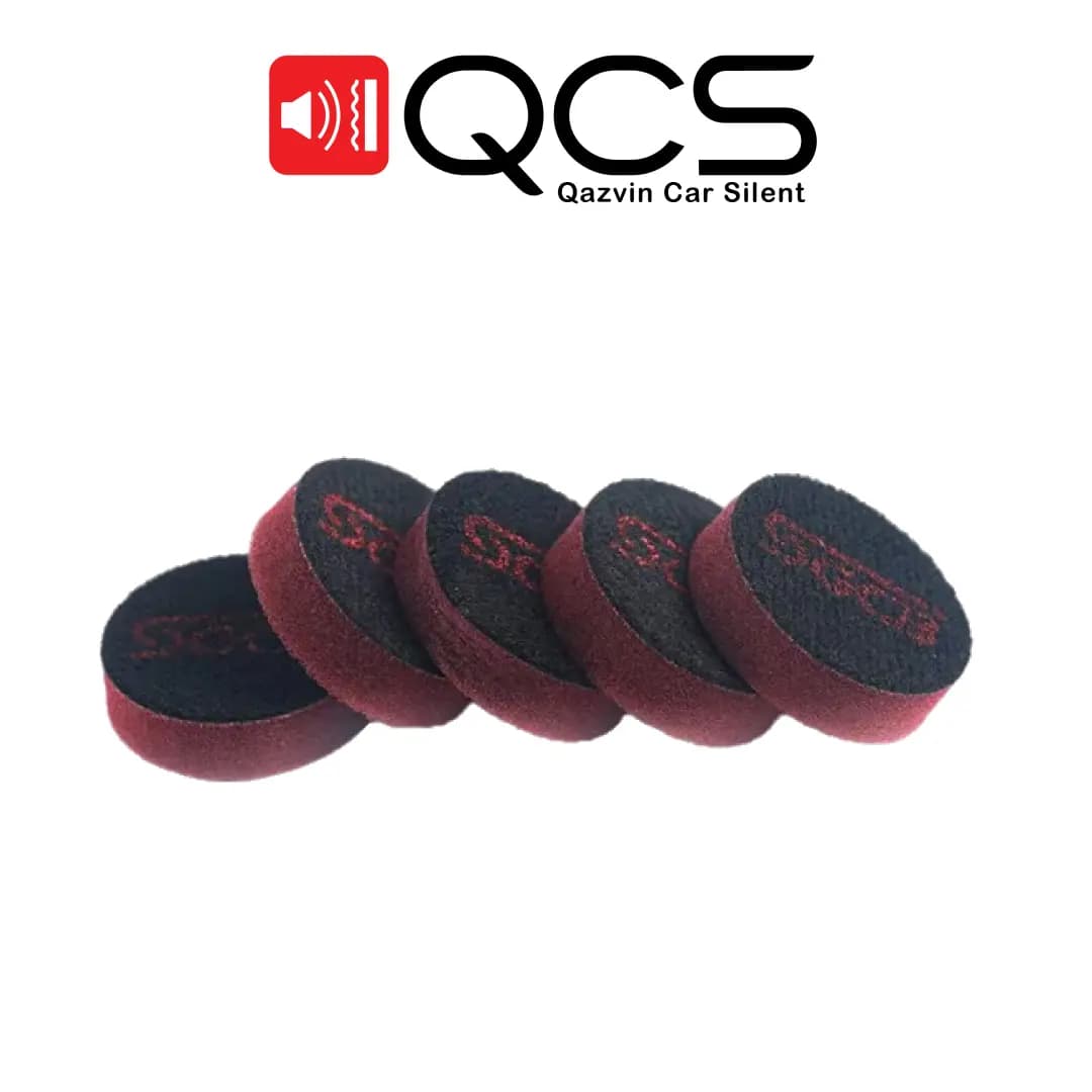 کیت پنج عددی پد پولیش متوسط زرشکی 55 میلی متری اس جی سی بی مدل SGCB Mini Foam Pad Set SGGA133