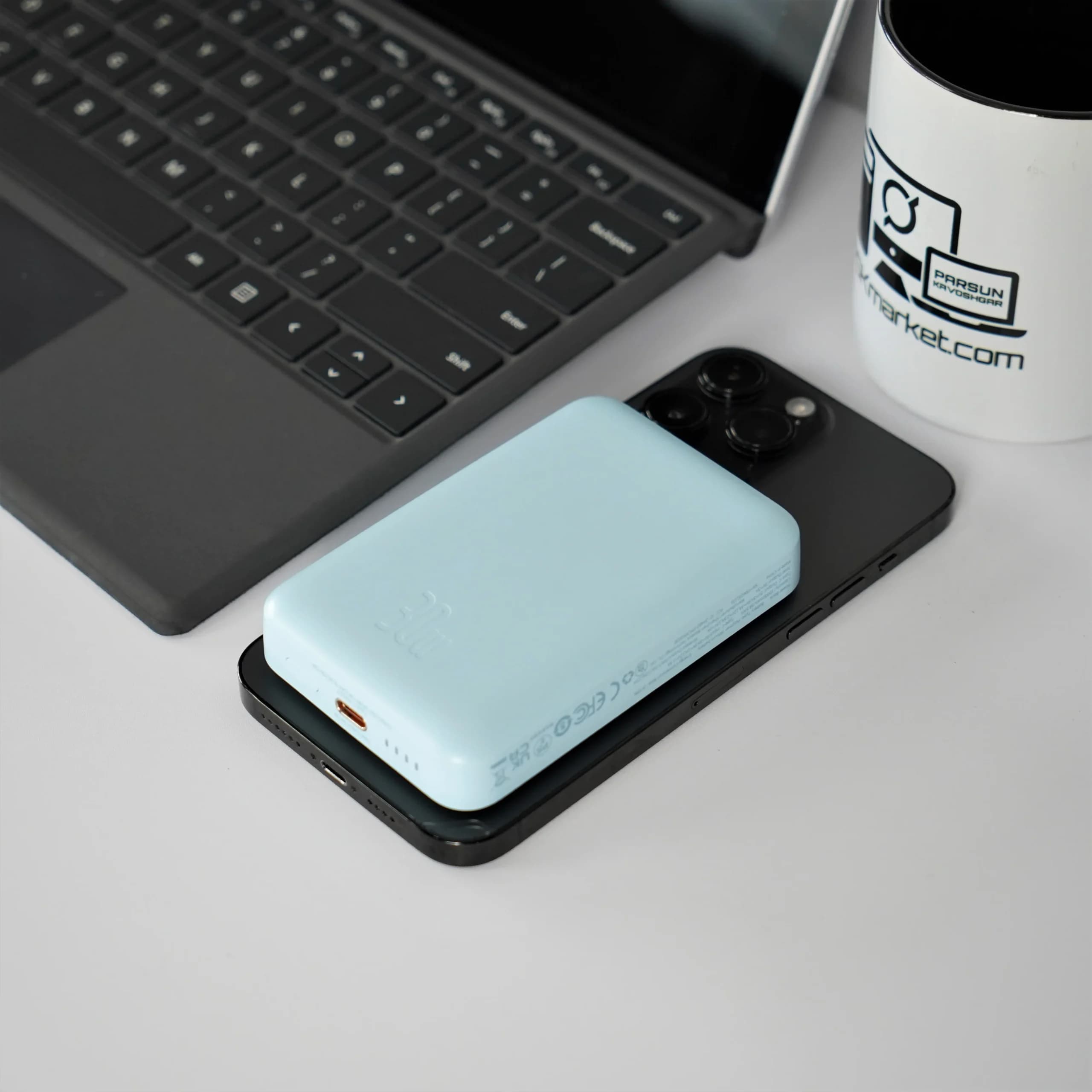 پاوربانک 30 وات بیسوس مدل Magnetic Mini 10000mAh — تصویر ۲