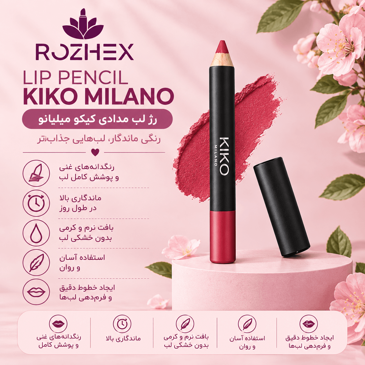 مداد لب اسمارت کیکومیلانو