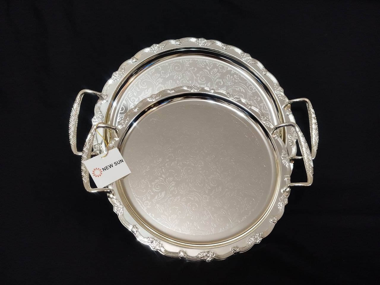 سینی پذیرایی گرد سالینو کد 203S مجموعه 2 عددی — تصویر ۲
