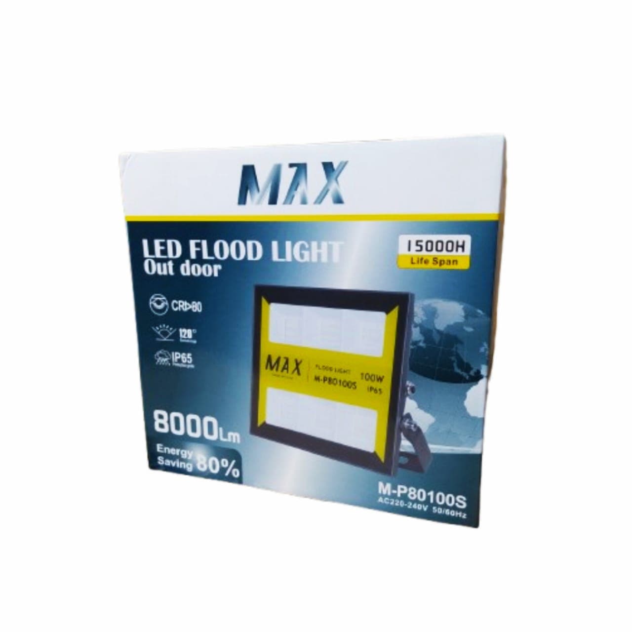 پرژکتور مکس مدل M-P80-100W ضدآب IP65 | نور قدرتمند فضای باز — تصویر ۲