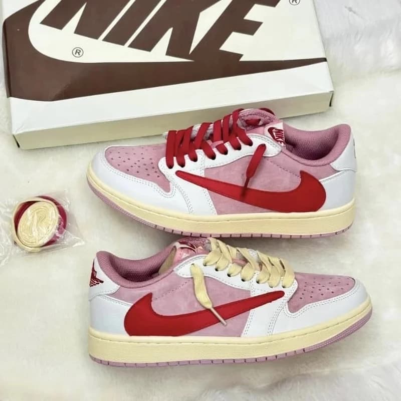 کفش کتونی زنانه نایک ایر جردن وان لو آیسد کارمین | Nike Air Jordan 1 Low