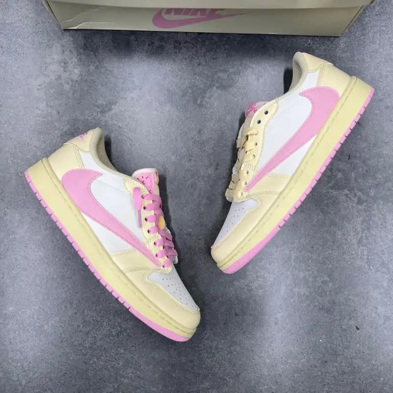 کفش کتونی نایک ایر جردن وان لو / ترویس شای پینک | Nike Air Jordan 1 Low