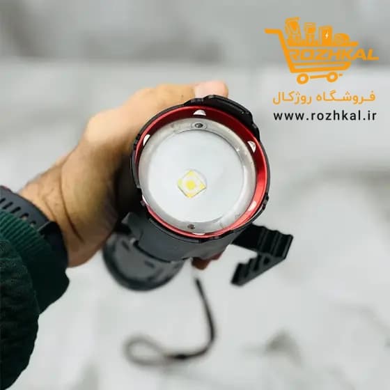 چراغ قوه اسمال سان مدل ZY-T709 با برد نور ۱۰۰۰ متر و باتری مدار دار اصلی نمایشگر دیجیتال پک اورجینال — تصویر ۴