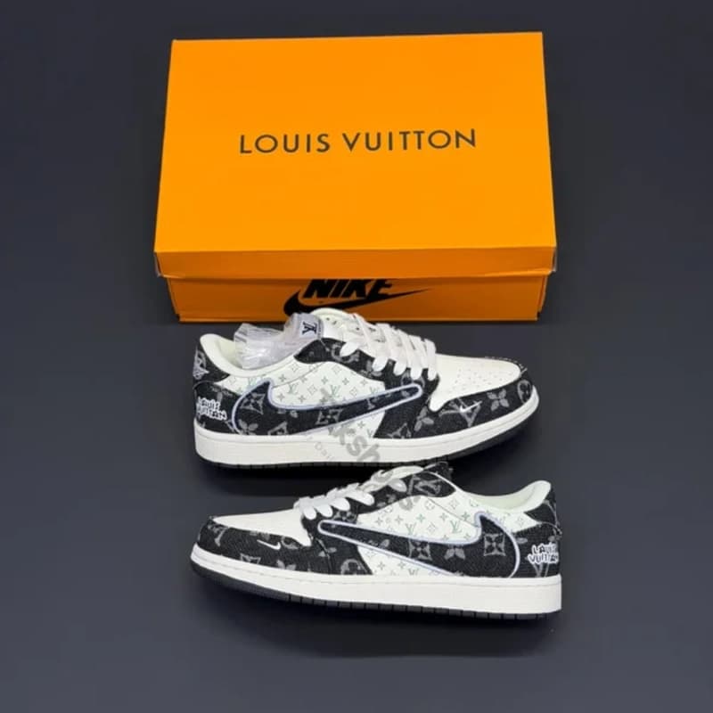کتونی مردانه نایک ایر جردن وان لویی ویتون | Nike Air Jordan 1 Travis LV