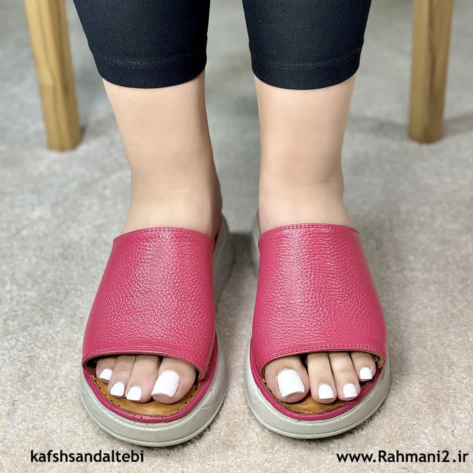صندل طبی زنانه دکتر حس مدل دنیز (چرم طبیعی) — تصویر ۲