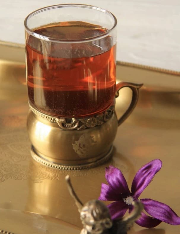 انگاره (استکان) هندی تمام برنج نیوسان مدل برگ کد 7911