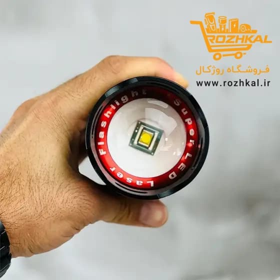 چراغ قوه شکاری و حرفه ای اسمال سان مدل ZY-T292 با باتری پر قدرت و نمایشگر هوشمند شارژ پک اصلی — تصویر ۶