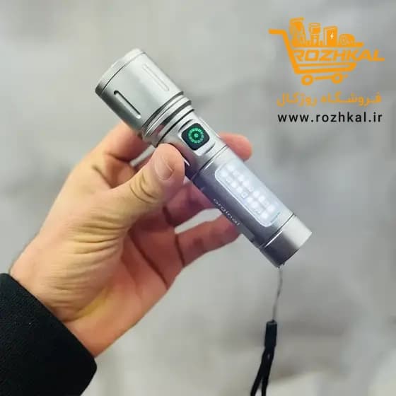چراغ قوه پلیسی اسمال سان مدل ZY-603 با قابلیت نوردهی دوگانه و بدنه تمام فلز با قدرت و برد نور بالا — تصویر ۴