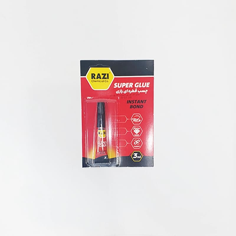 چسب قطره‌ای رازی مدل Super Glue رنگ شفاف