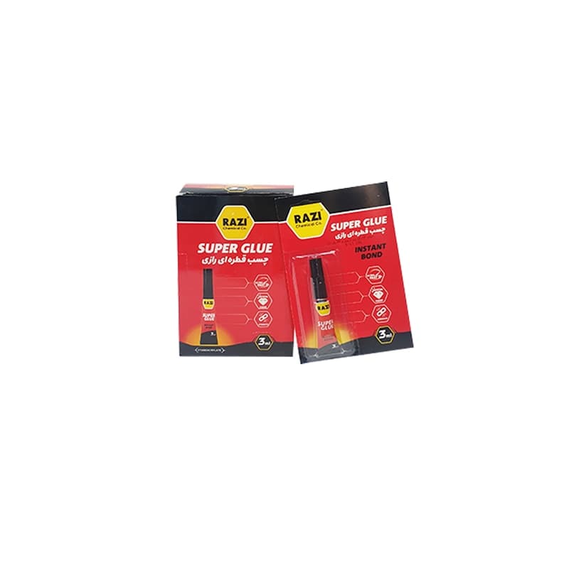 چسب قطره‌ای رازی مدل Super Glue رنگ شفاف — تصویر ۲