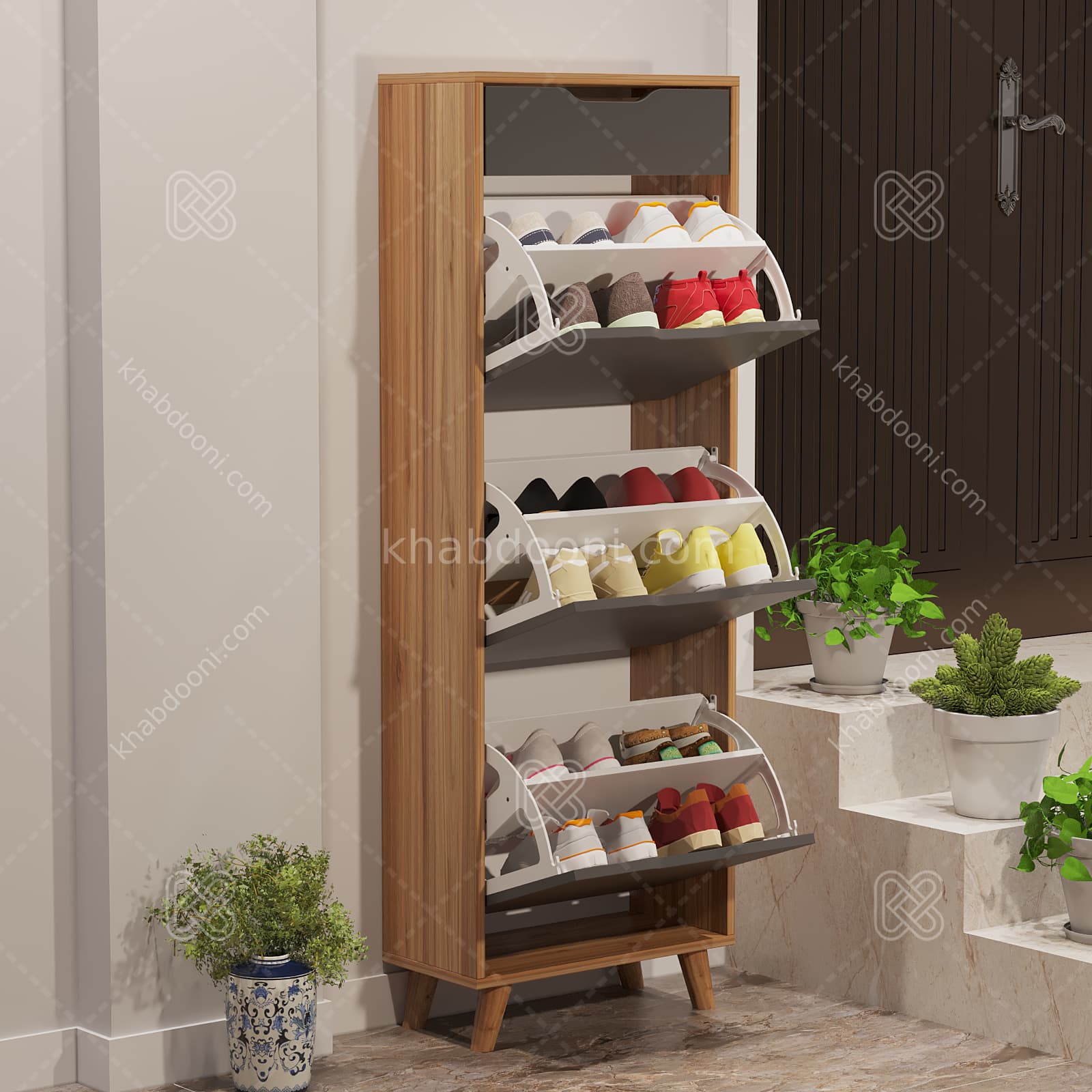 جاکفشی داشبوردی سه درب کشودار- طول 50 — تصویر ۲