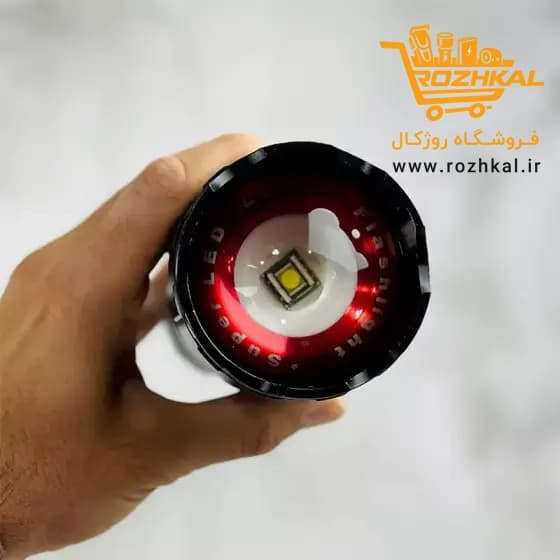 چراغ قوه اسمال سان مدل T312 با برد نور ۱۲۰۰ متر و باتری ۴۱۰۰۰ میلی‌آمپر مدل اصلی — تصویر ۳