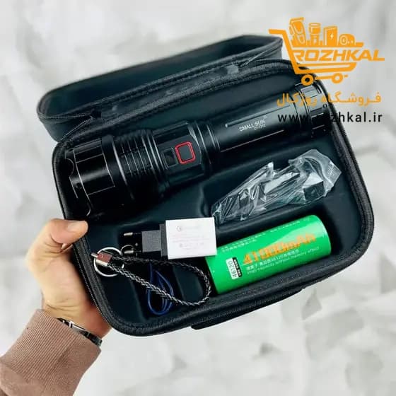 چراغ قوه اسمال سان مدل T312 با برد نور ۱۲۰۰ متر و باتری ۴۱۰۰۰ میلی‌آمپر مدل اصلی — تصویر ۲