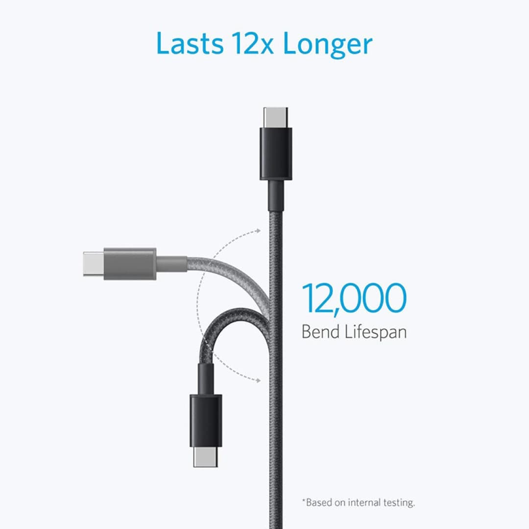 کابل شارژ سریع USB به تایپ سی انکر مدل Anker 322 A81H5 طول 91cm — تصویر ۷