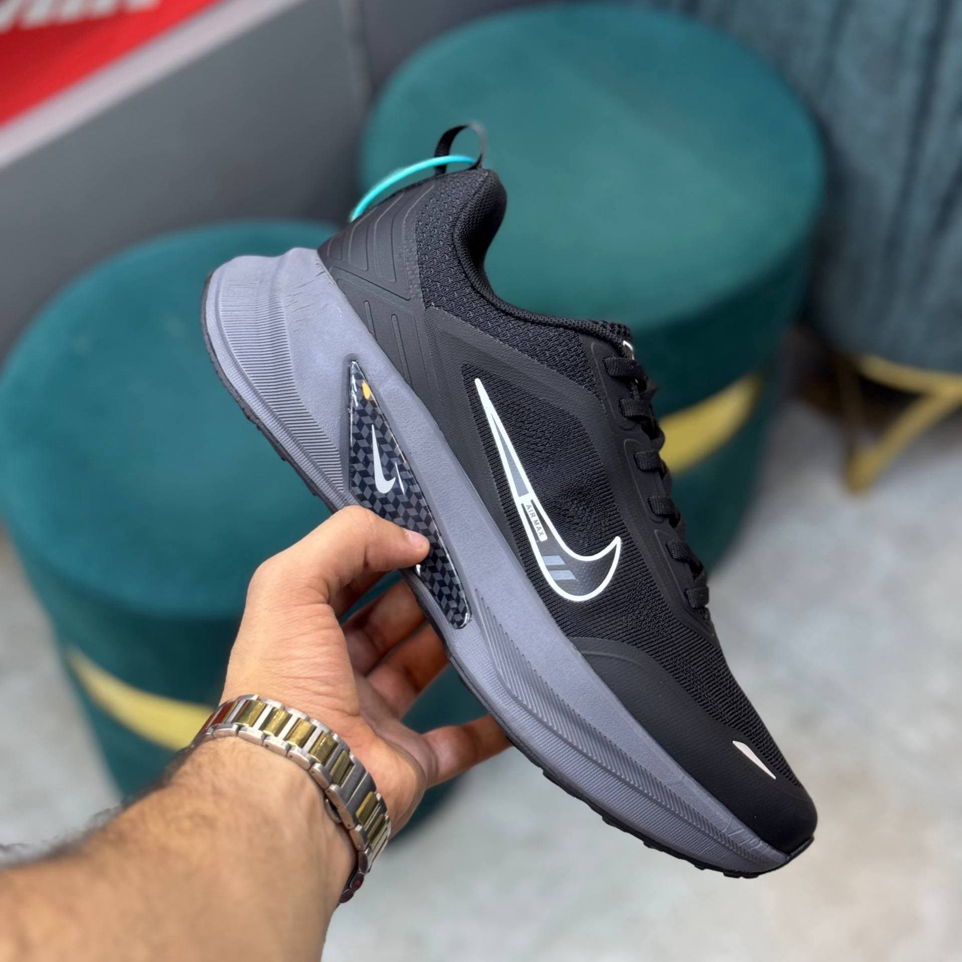 کفش نایک ایر زوم پگاسوس ۲ مشکی طوسی Nike Air Zoom Pegasus 2 Black Grey — تصویر ۲
