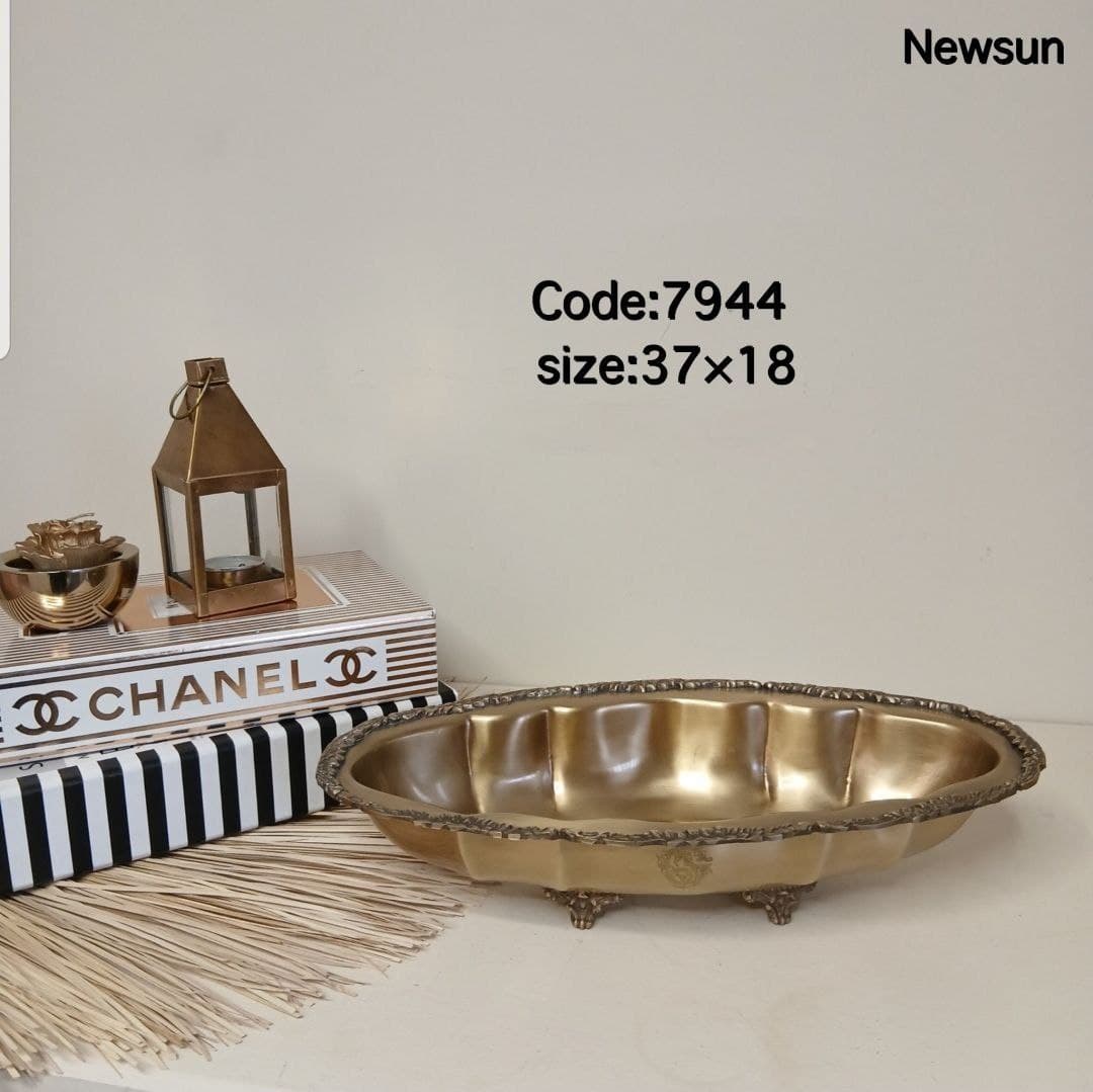آجیل خوری بیضی هندی تمام برنج نیوسان مدل برگ کد 7944