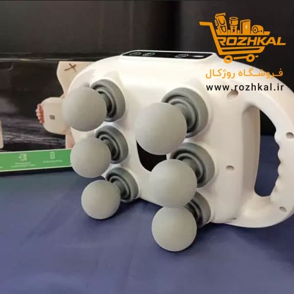 ماساژور حرفه‌ای شارژی ۶ سر مدل FZ-60 با تکنولوژی نور قرمز تسکین درد و ۹ سطح قدرت