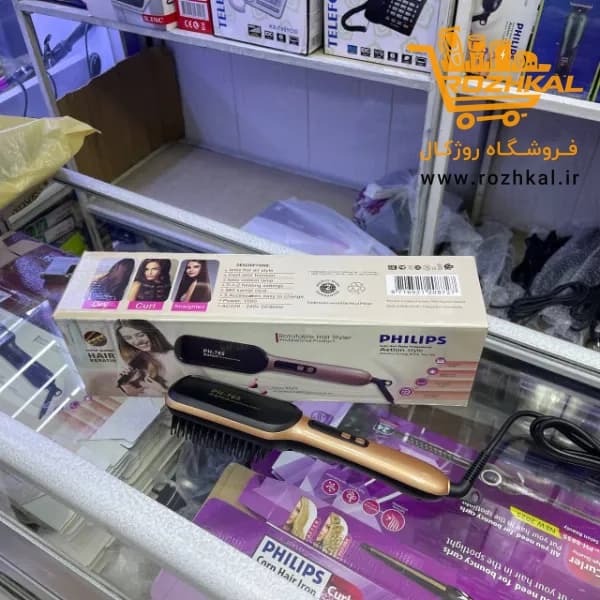 برس حرارتی فیلیپس Philips مدل PH-765 صاف‌کننده و حالت‌دهنده سریع مو — تصویر ۵