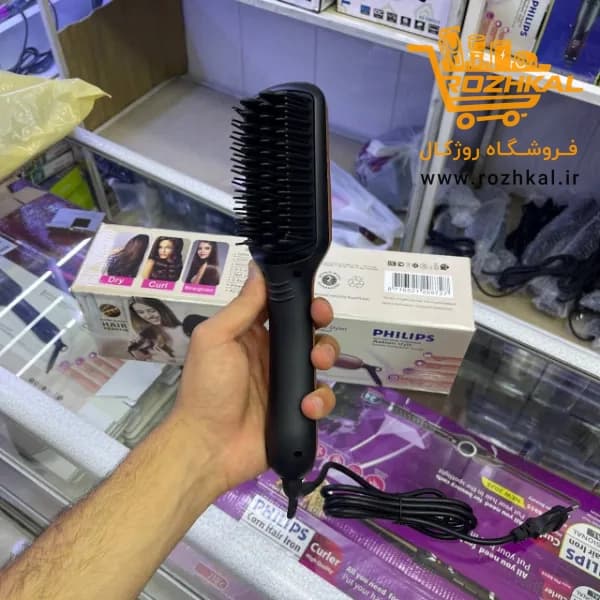 برس حرارتی فیلیپس Philips مدل PH-765 صاف‌کننده و حالت‌دهنده سریع مو — تصویر ۴
