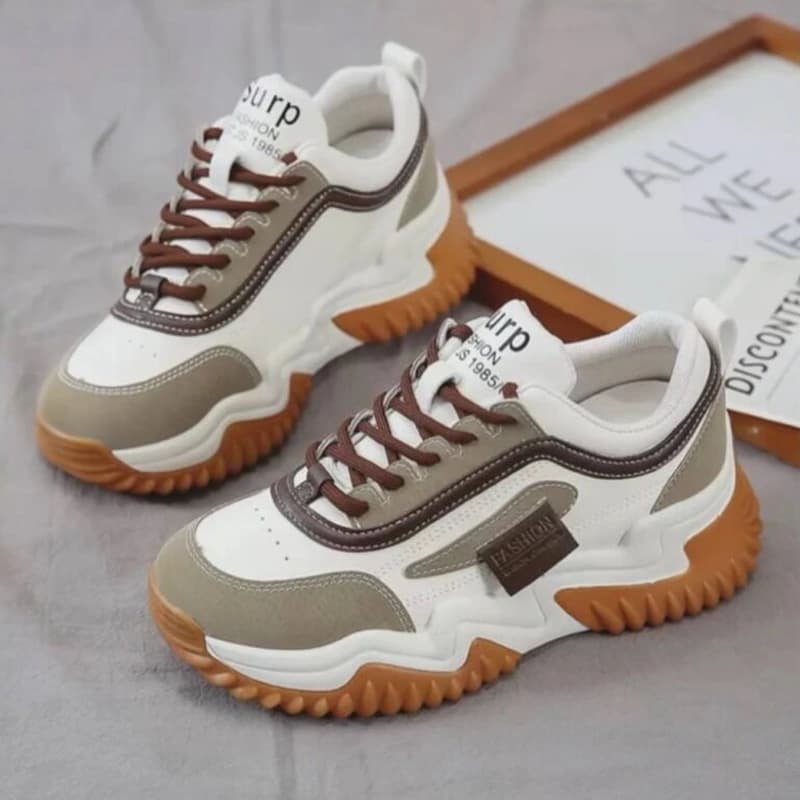کفش کتونی لژدار زنانه مدل فشن | Fashion Platform Sneakers — تصویر ۳