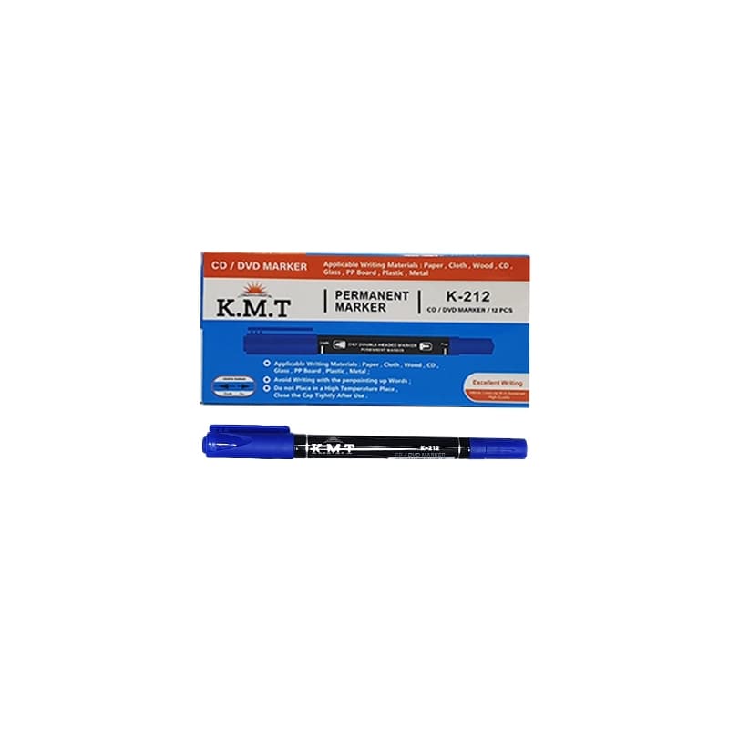 ماژیک قرمز CD/DVD کی ام تی مدل دو سر نوک گرد 0.5 میلی‌متری — تصویر ۳