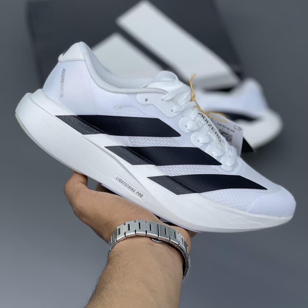 کفش آدیداس آدیزیرو سفید مشکی Adidas Adizero White Black — تصویر ۲