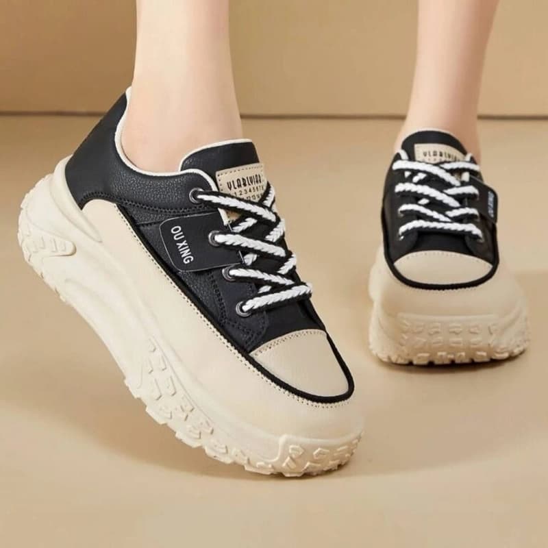 کفش کتونی فانتزی لژدار طبی زنانه | Platform Sneakers High Heel