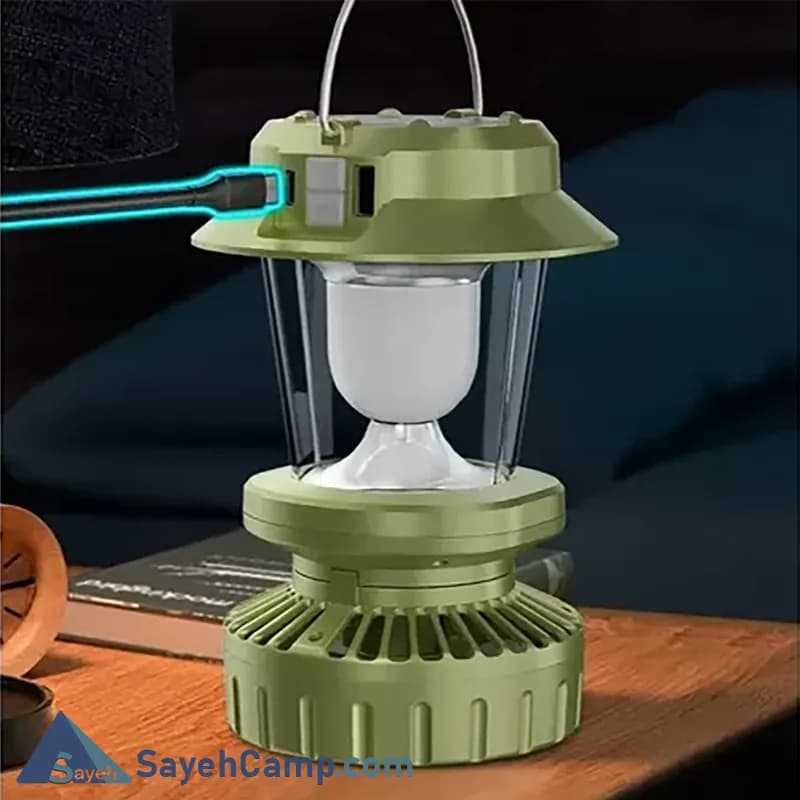 چراغ کمپینگ خورشیدی مدل MD-F01 پنکه‌دار — تصویر ۸