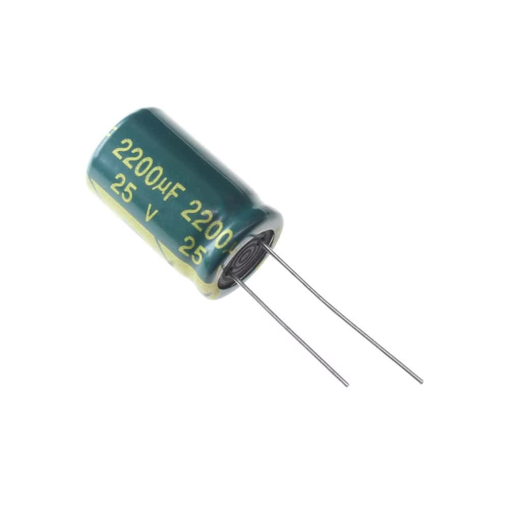 خازن الکترولیت 2200 میکرو فاراد 25 ولت | 2200UF 25V