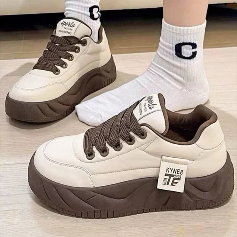 کتونی راحتی زنانه لژدار مدل فشن لاو | women’s Love Platform Sneakers — تصویر ۴