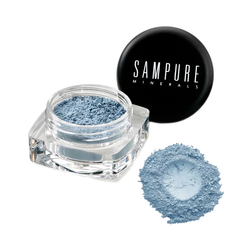 سایه چشم پودری مینرال ارگانیک سمپیور انگلستان-SAMPURE-SPARKLING TEAL شماره 100 — تصویر ۵