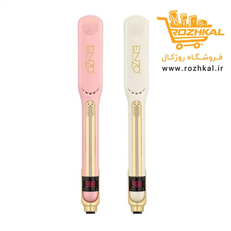 اتو مو کراتینه انزو مدل ENZO EN-2401 با صفحات تیتانیوم پوشش سرامیک و نمایشگر LCD — تصویر ۴