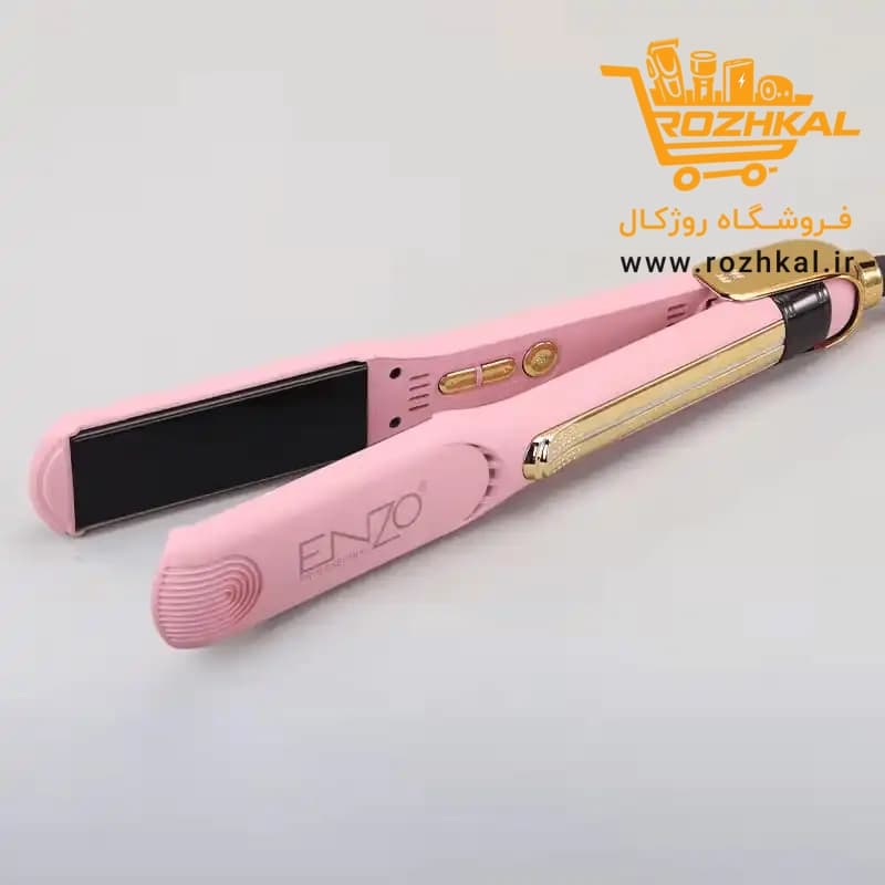 اتو مو کراتینه انزو مدل ENZO EN-2401 با صفحات تیتانیوم پوشش سرامیک و نمایشگر LCD — تصویر ۳