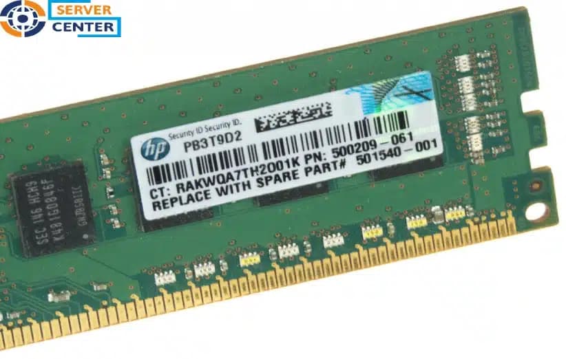 HP 2GB DRx8 PC3-10600 Unbuffered 500670-B21